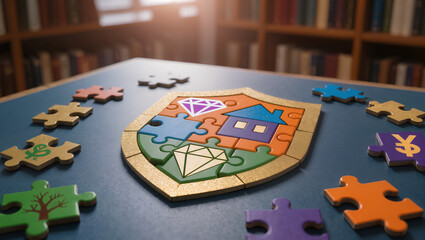 Fototapeta premium Diversification Puzzle Pieces