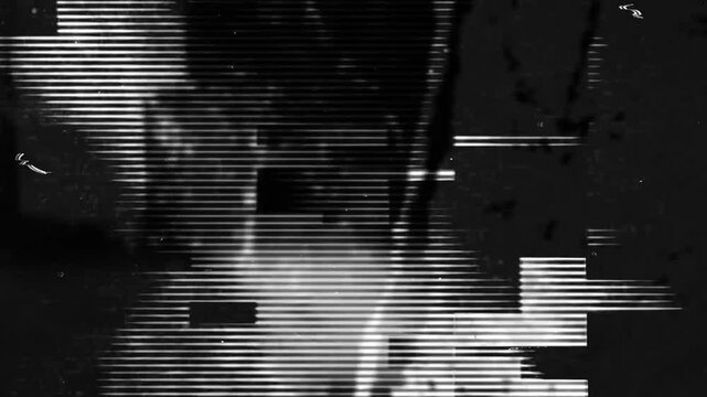 Retro film dust, scratches and digital glitch overlay