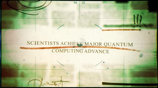 Scientists Achieve Major Quantum Computing Advance breaking news title newspaper
