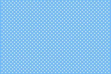 Seamless Light Blue Polka Dot Pattern. White Micro Dots on Cornflower Blue for digital paper, textile design, holiday wrapping, and minimalist web backgrounds © Wulandari