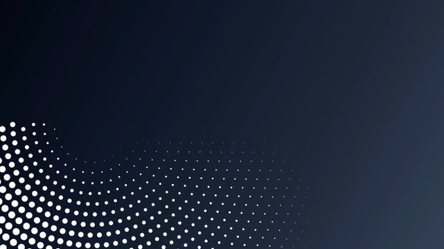 Splendid and beautiful abstract curved dots geometry frame loop footage. Perfect as an elegant animated landing page header backdrop or website hero banner for high-tech, design agencies, and modern w