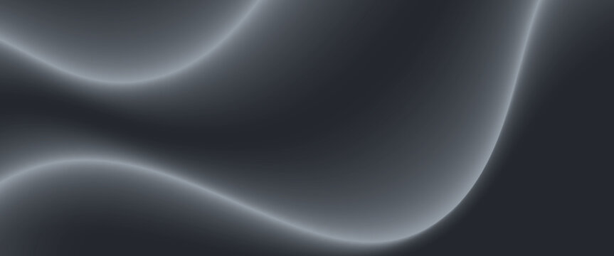 Curve shape flow vector abstract background in dark gradient, dynamic and speed concept, futuristic technology, or motion art.