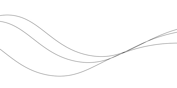 Line art abstract vector illustration. Wavy lines.