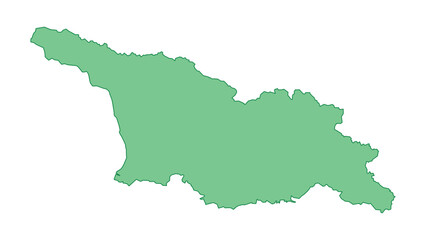 Fototapeta premium Georgia outline green