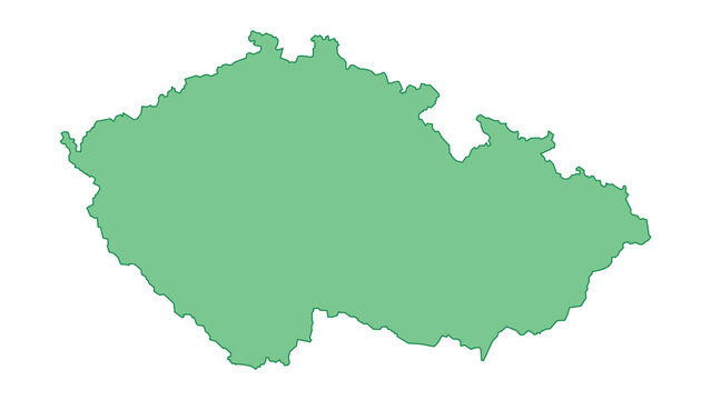 Czechia outline green