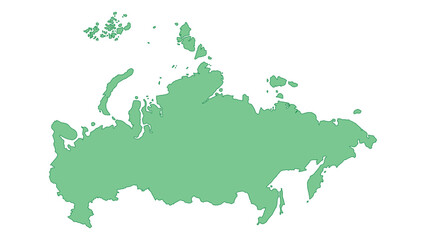 Fototapeta premium Russia outline green 