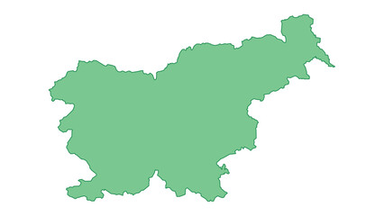 Fototapeta premium Slovenia outline green 