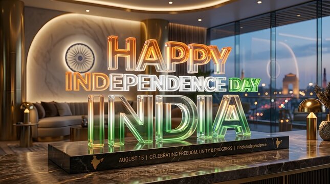 Happy independence day india celebration decor