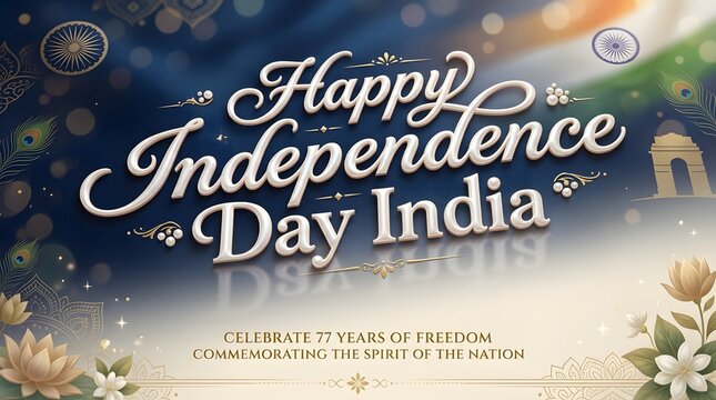 Happy independence day india celebrating 77 years of freedom and national spirit