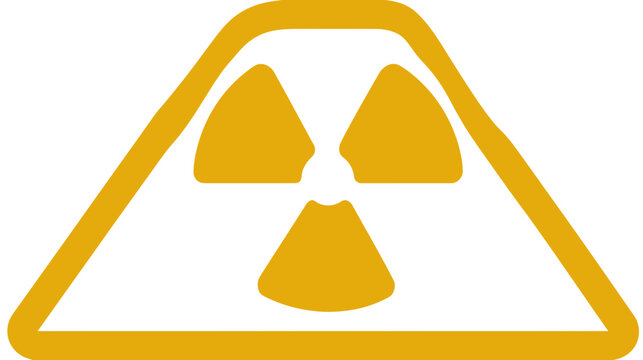 Yellow Radioactive Hazard Symbol