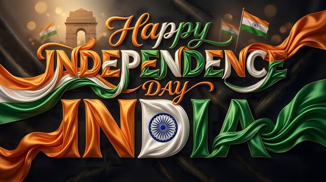Vibrant indian independence day celebration background
