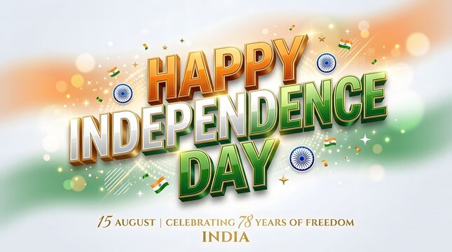 Vibrant happy independence day india celebration background