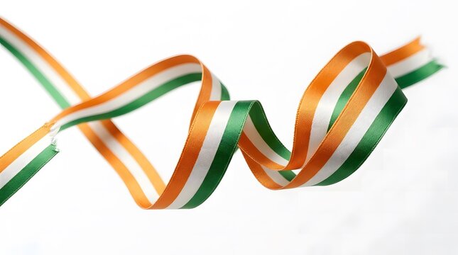 Indian tricolor ribbon decoration for republic day and independence day celebrations