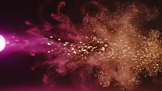Cosmic explosion in deep space galaxy.