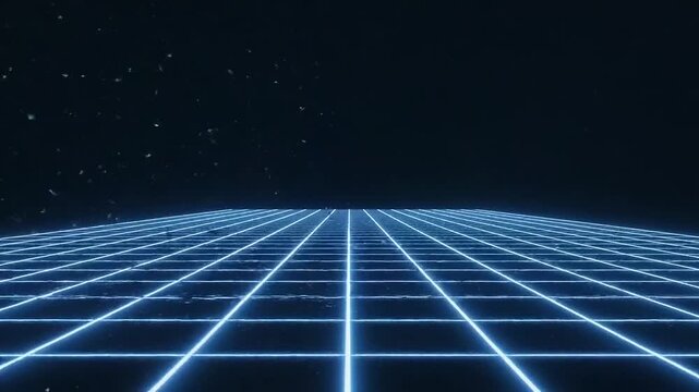 Digital grid with green binary code.
