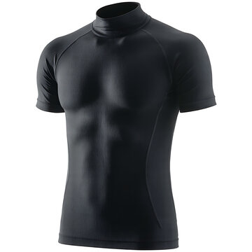 Black compression fitness shirt
