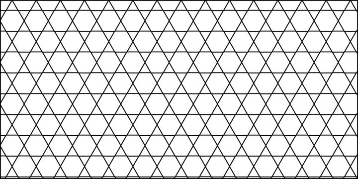 Abstract black triangular tessellation lattice pattern background, modern geometric grid design with symmetry, minimalist decorative wallpaper texture illustration