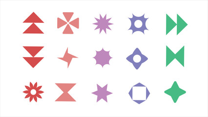 Obraz premium Triangle Geometric Shapes Vector Set