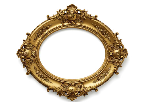 Antique gold ornate picture frame