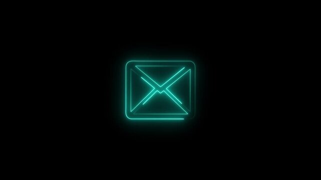 Neon 3d wireframe cube animation loop, glowing digital geometry, futuristic tech background, neon wireframe animation