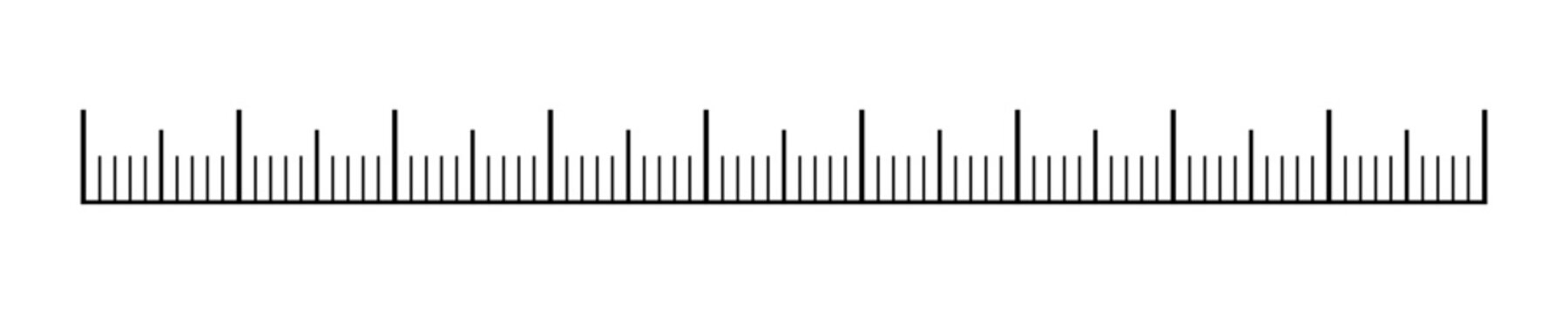 Linear measuring scale for ruler tape measure and thermometer tool