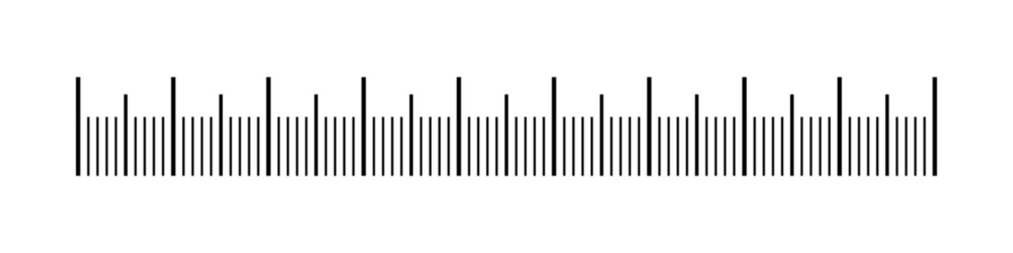 Measuring scale ruler tape and thermometer tool markings