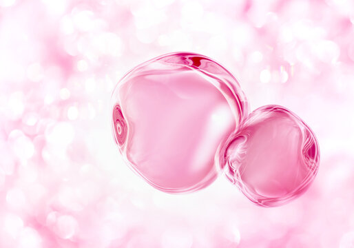 pink bubble molecule for cosmetic product