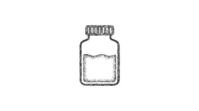 Sketch water sample icon animation - smooth progressive reveal