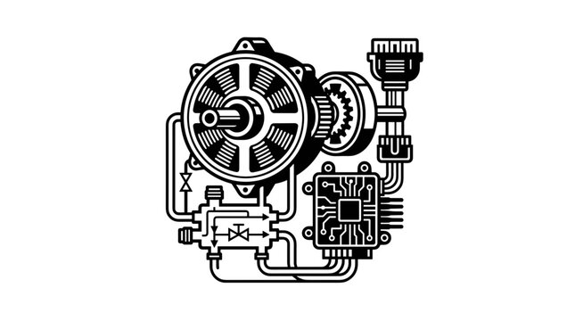 Detailed drawing of engine.