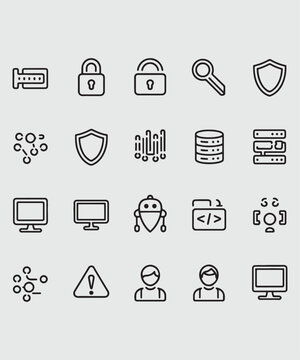 Digital Safety and Data Security Vector Icon