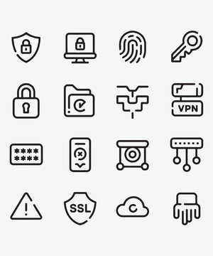 Modern Cyber Security Shield Icon Design