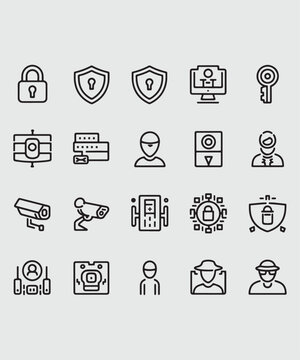 Modern Shield Lock Cyber Security Icon
