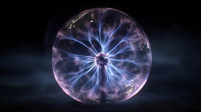 Glowing Saint Elmos Fire Electric Plasma Corona Around Spherical Object Magical Physics Science Artwork Backdrop