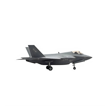 F 35 fighter jet silhouette against halftone dots a black background detailed pointillism style rendering f 35 military