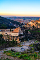 Obraz premium Spain. Cuenca. Castile La Mancha. Summer tourism and travel in Spain. Spanish Architecture and History 