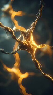 Abstract glowing neuron network illustration representing brain activity neural connections and complex data flow a futuristic concept for technology and science visuals
