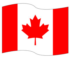 Obraz premium Waving Canada national flag