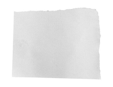 Blank torn white paper isolated on transparent background for design and mockup