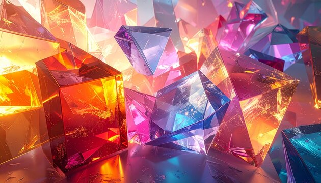Bunte Glasfragmente