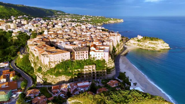 The city of Tropea in the Province of Vibo Valentia, Calabria, Italy.