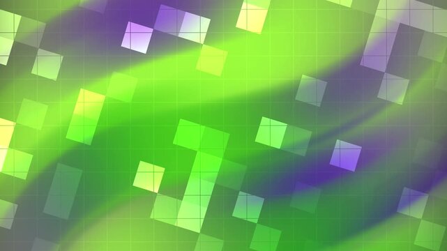 Vibrant square green purple gradient mosaic design Suitable for digital wallpapers, social media graphics, and web design projects.