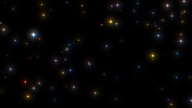 twinkle glitter stars background decoration loop