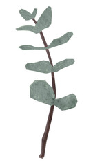 Obraz premium Leaf branch png sticker, transparent background