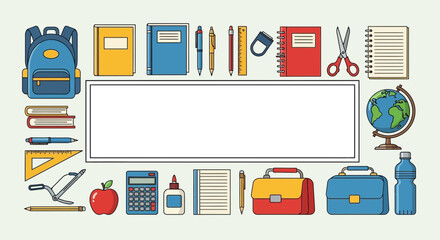 School supplies and education tools. © Nm