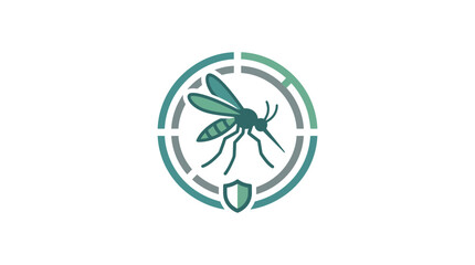Obraz premium Mosquito Protection Logo Icon Concept