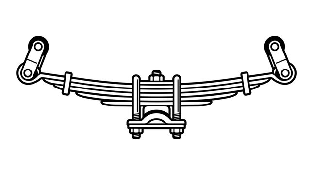 Leaf Spring Suspension Automotive Part.