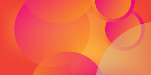 Obraz premium Abstract yellow background with circular shapes and halftone composition eps 10. Abstract vibrant background. Overlapping circles create dynamic color gradients, pinks, oranges, reds. 