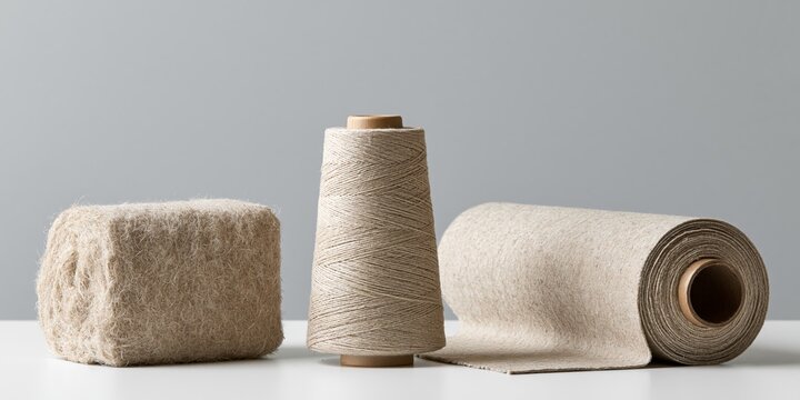 Natural wool fiber and yarn materials
