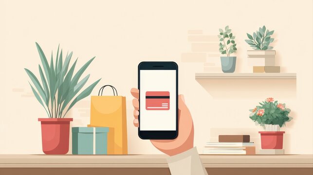 Business ecommerce or online shopping concepts with smartphone