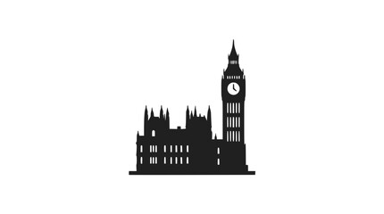 Obraz premium Big Ben Silhouette - Iconic London Landmark